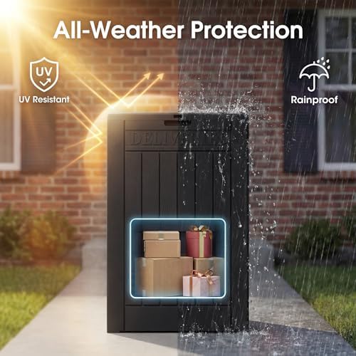 Greesum 52 Gallon Extra Large Deck Box with Lock, Dark Black - Image 3