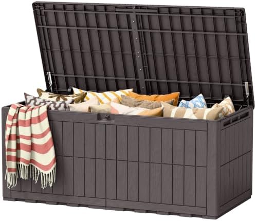Devoko 230 Gallon Deck Box Resin Outdoor Storage Box Waterproof by DEVOKO