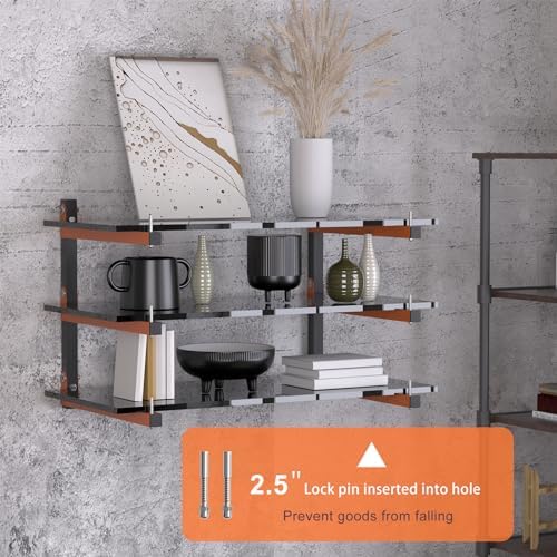 Lumber Rack Wall Mount, Lumber Storage Rack, Heavy Duty Wood Storage Racks with 9-Level System, 1080 lb Substantial Garage Wood Organizer, Orange Lumber Metal Racks for Indoor and Outdoor (6 PACK) - Image 5