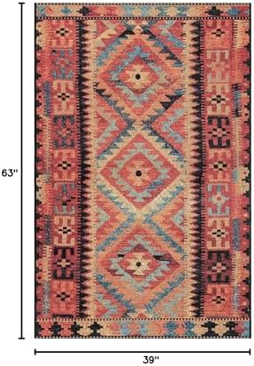 Unique Loom Outdoor Tribal Collection Area Rug - Tortuguero (3' 3" x 5' 3" Rectangle Multi/Blue) - Image 2
