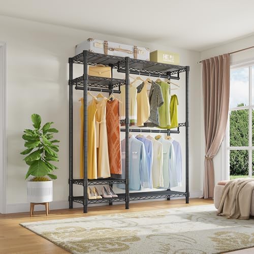 VIPEK V2 Heavy Duty Clothes Rack, Portable Metal Closet System, Black - Image 2