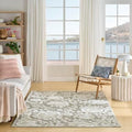 Nourison Home Aloha Ivory Sage 3'6" x 5'6" Area Rug - Easy Clean, Non Shedding, Bed Room, Living Room, Dining Room, Kitchen (4' x 6') by NourisonHome