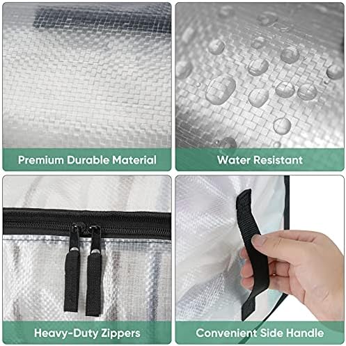 BALEINE 8-Pack Oversized Moving Bags with Reinforced Handles, Heavy-Duty Storage Tote for Clothes, Moving Supplies (Clear, 8-Pack) - Image 5