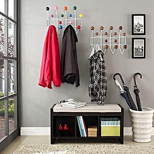 Classic Mid Century Hang it All Coat Rack, Modern Wall Mounted Hooks with Painted Solid Wooden Balls(Multi Colors Available) (Multicolor) - Image 5