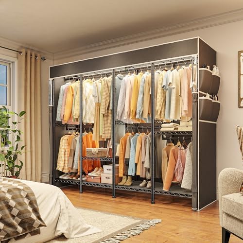 Raybee Clothes Rack with Cover, Heavy Duty, 1150lbs Capacity, Adjustable by Raybee