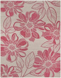 Gertmenian Indoor Outdoor Casual Area Rug - 8x10 Large, Fade Resistant, Ideal for High Traffic in Living Room, Bedroom, Patio - Woodbury Floral, Fushia, 28811 by Gertmenian