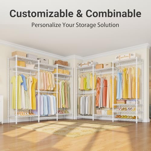 VIPEK V5 Heavy Duty Clothes Rack, Freestanding Modular Closet System, White - Image 6