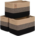 Baskets for Organizing, Storage Baskets, 3 Pack Baskets for Shelfves, 15"×10"×9" Woven Basket, toy storage bins, bins for organization by Degeyoyo
