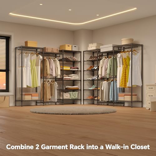 Higeego H12 Heavy Duty Clothes Rack, Black - Image 3