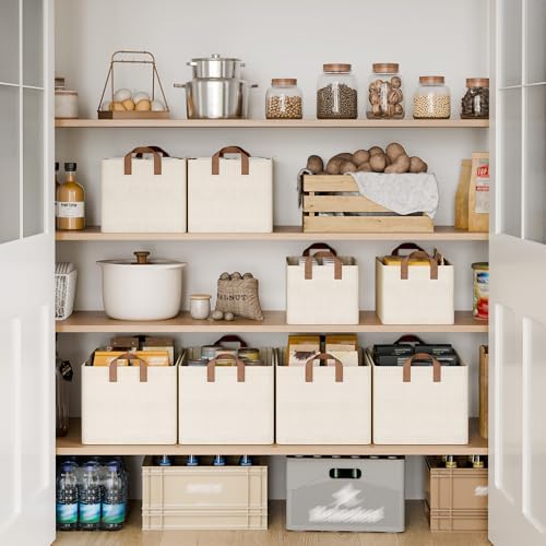 StorageWorks 45L Closet Storage Bins, Storage Baskets, Beige, 2-Pack - Image 3