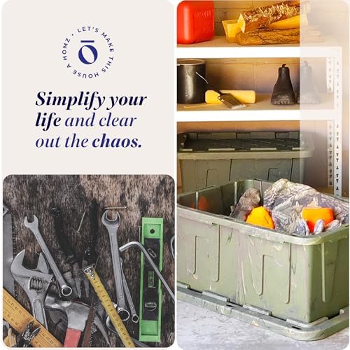 HOMZ Durabilt Plastic Storage Bins with Lids, 27 Gal, Green Camo, 2 Pack - Image 6