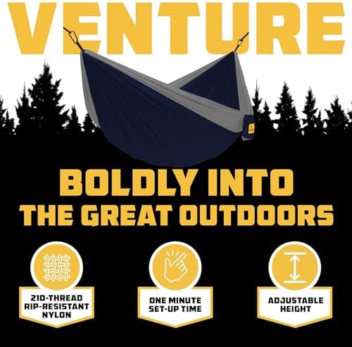 Wise Owl Outfitters Camping Hammock – up to 500lbs Portable Hammock with Tree Straps - Travel, Backpacking, Hiking, Outdoors Camping Gear - Single or Double - Image 3