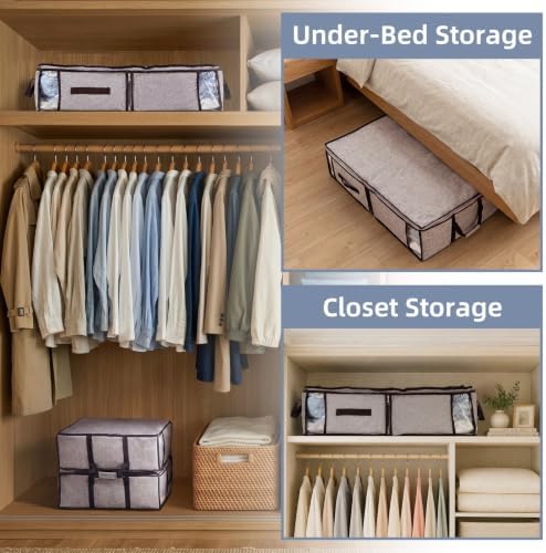 TAILI Under Bed Vacuum Storage Bags for Comforters,41x17.7x6",Cationic Grey - Image 7