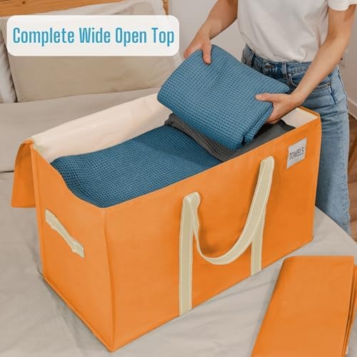VENO 10 Pack Heavy Duty Moving Bags, Extra Large Storage Bags with Reinforced Handles & Strong Zippers, Foldable & Reusable Moving Box Alternative for Clothes & Dorm Storage - Image 3
