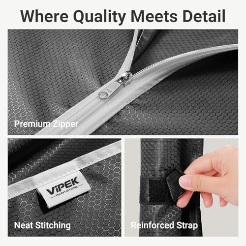 VIPEK Classic V6C Heavy Duty Covered Clothes Rack 5 Tiers Wire Garment Rack Large Size Wardrobe Closet White Metal Clothing Rack with Black Oxford Cover, 70.1" L x 17.3" W x 76.4" H, Max Load 870 LBS - Image 5