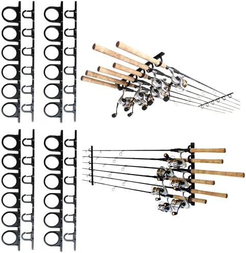 Rush Creek Creations Set of 4 Adaptable 6, 12, 18, Fishing Rod Holder by RushCreekCreations