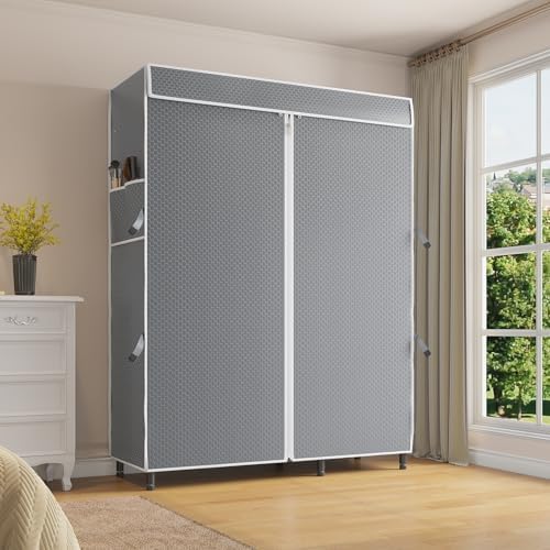 VIPEK Cover ONLY for V2/V2S/V7/R4/R3 Plus Clothes Rack, Dustproof Zippered Polyester Fabric Cover, Sturdy, Wrinkle Resistance, Breathability Keep Garments Dry, 46.1" L X 17.7" W X 75.2" H, Gray - Image 2