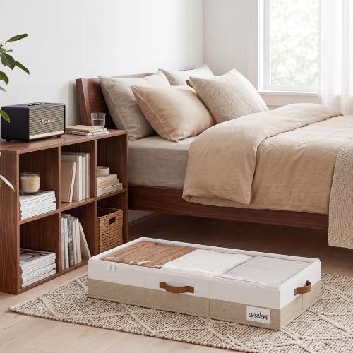 StorageWorks 6 Inch Low Profile Under Bed Storage Containers with Clear Lid - Image 5