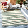 SAFAVIEH Courtyard Outdoor Square Rug 6'7", Beige & Dark Green CY6062-322 by Unknown