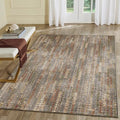 Liora Manne Marina Indoor/Outdoor Power Loomed Synthetic Blend Durable Area Rug - Contemporary Texture Global Colorful (Sienna Black) (7'10" x 9'10") by LushDecor