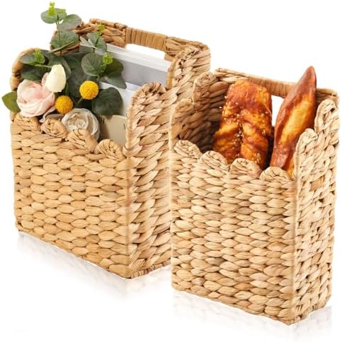Lemonroad Wall Hanging Wicker Basket Set of 2, Woven Water Hyacinth Basket by Unknown
