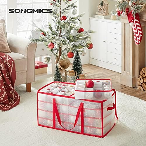 SONGMICS Large Christmas Ornament Storage Boxes, Set of 2, with 256 Slots - Image 2