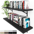 Kaboon 36 inch Long 10 inch Deep Floating Shelves for Wall Set of 2, Large Open Shelves Wall Mounted, Space Saving Home and Commercial Use,Black by Kaboon