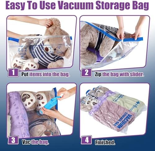 XXL Jumbo Vacuum Seal Storage Bags Extra Large for Clothing Bedding - Image 4