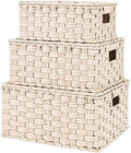 GRANNY SAYS Wicker Baskets with Lids, Woven Storage Basket with Lid by GRANNYSAYS