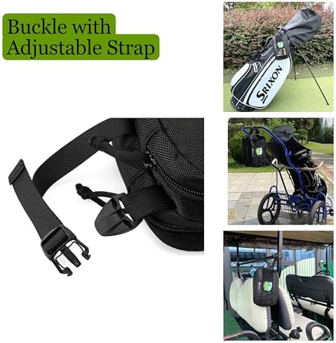 Golf Pouch Bag for Balls Accessories Valuables | Customizable with Hook-and-Loop Panel | Ideal Golfer Gift, Includes Tee-Holder and Motivation Patches | Also Great for Gym Sports Travel Tactical - Image 5