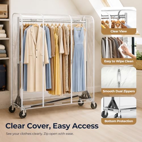 HOKEEPER Z Rack for Clothes with Cover Load 500 LBS with Display Arms - Image 3