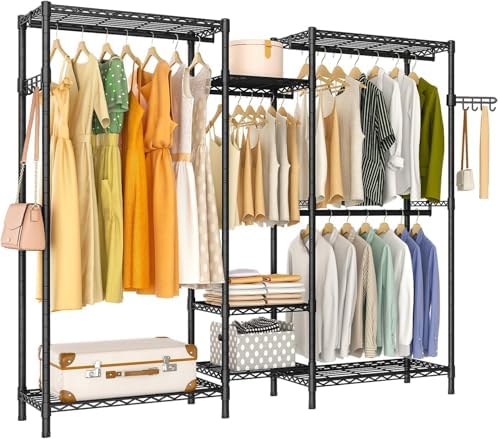 Heavy Duty Garment Rack, Portable Wardrobe Clothes Rack by EXGLOBOL