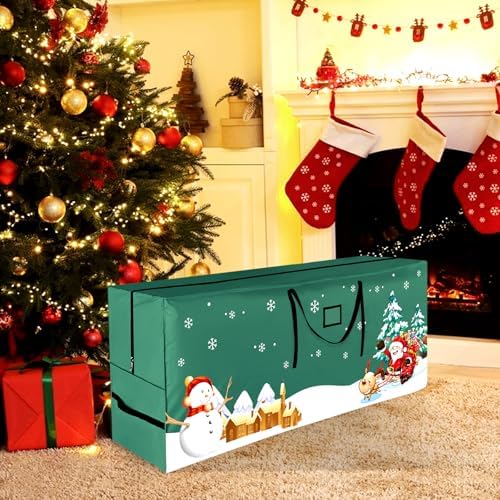 Christmas Tree Storage Bag - Fits Up 9 Ft Tall Artificial Trees, Durable 600D Oxford Green - Image 2