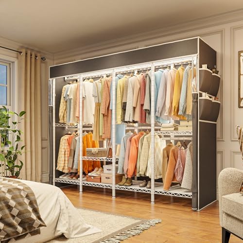 Raybee Heavy Duty Clothes Rack with Cover, 1150lbs Capacity, Adjustable by Raybee