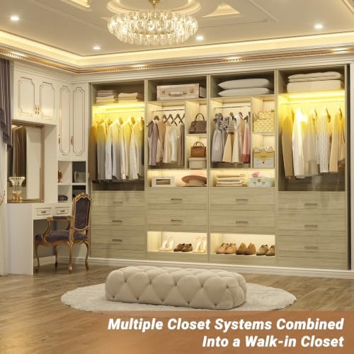 Besiost Closet Systems with 5 Drawers & 3CCT Sensor Light - Image 2
