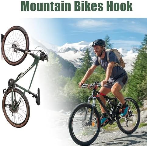 Heavy Duty Wall Mount Bicycle Holder/Hanger/Hook Bicycle Storage for Garage/House, Bike Accessories, Holds up to 110 lbs, 4 Pack - Image 4