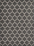 Unique Loom Outdoor Trellis Collection Area Rug (9' x 12' Rectangle, Black/Ivory) by UniqueLoom