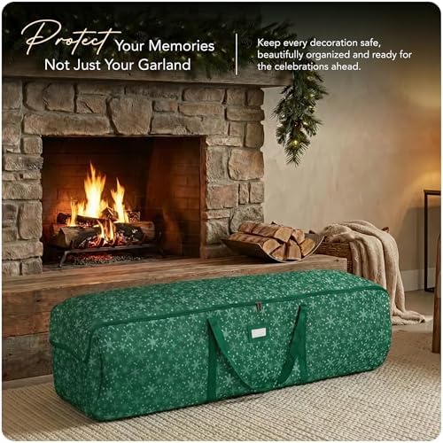 Covermates Christmas Tree Storage Bag, Green Snowflake - Image 2
