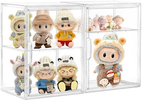 Attelite Acrylic Display Case for Collectibles 3 Adjustable Layers 2Pack by Attelite