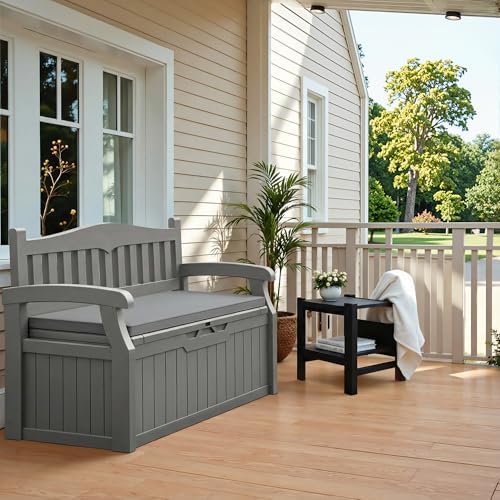 Flamaker 80 Gallon Storage Bench with Cushion, Waterproof, All-Weather - Image 2
