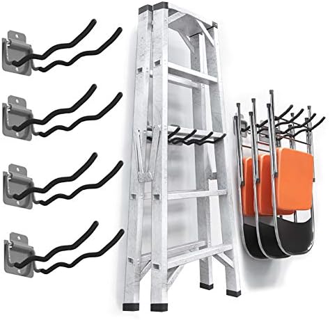 TORACK Garage Tool Organizer Hooks, 4-Pack Heavy-Duty 12" Steel Wave Hooks by TORACK
