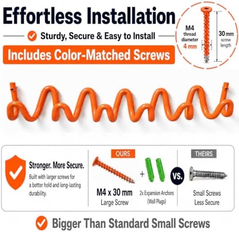 Coat Rack Wall Mount, Modern Wave Metal Wall Hooks - Image 4