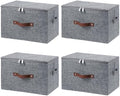 4PCS Storage Bins with Zipper Lids Decorative Lidded Basket Box by VinneGenzz