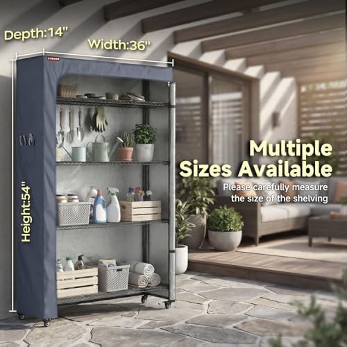 Shelf Cover for Storage Shelving Unit, Fits 36" W x 14" D x 54" H - Image 4