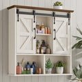 Vabches Bathroom Wall Cabinet, Farmhouse Medicine Cabinet, Rustic White by Vabches
