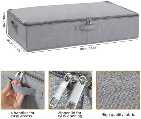 Under Bed Storage Container,Grey,31.5x15.7x5.9 Inch,3 Pack - Image 5