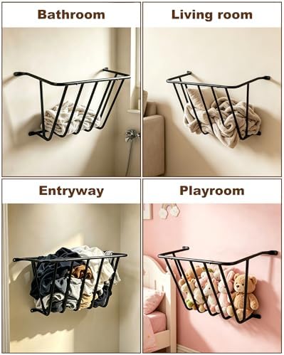 Wall Mounted Blanket Holder, Heavy Duty Metal Thicken Rack - Image 4