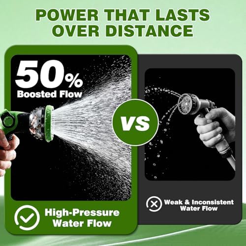 Retractable Garden Hose Reel 66FT x 1/2 in, Wall Mount Water Hose Reel for Outside with Auto Rewind, Tangle-Free Guide, 180° Swivel Bracket, Lock at Any Length, High-Pressure Flow, 10-Pattern Nozzle - Image 3