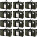 TAILI 12 Pack Green Extra Large Moving Bags,Storage Bag with Visible Window by TAILI
