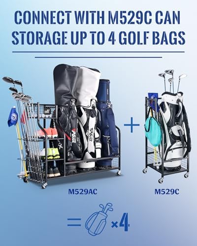 Mythinglogic Golf Bag Storage Organizer for Garage, Multiple Capacities - Image 6